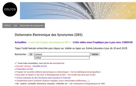 dictionnaire des synonymes|CRISCO .